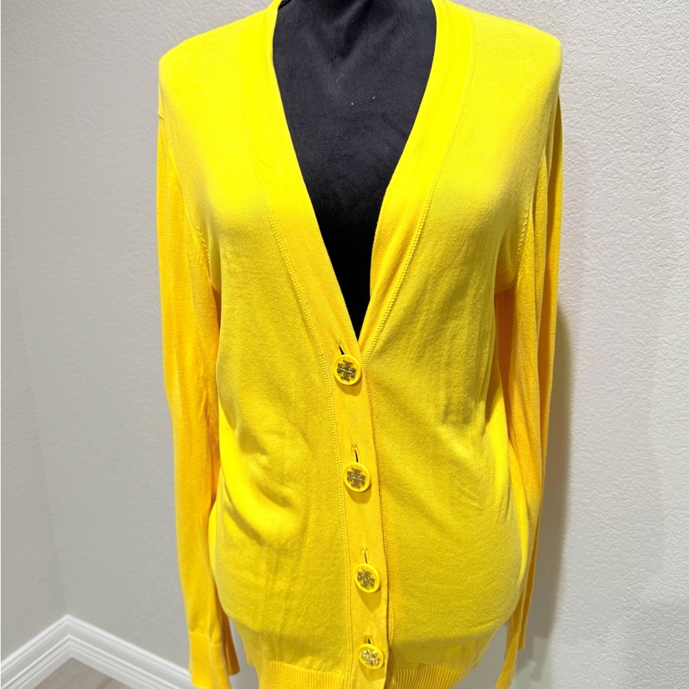 Tory Burch Yellow Cardigan